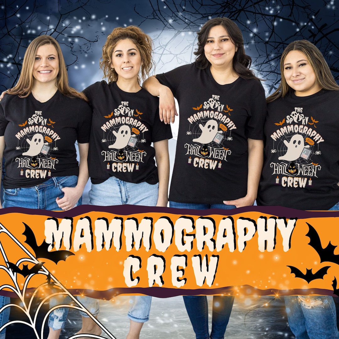 Spooky Mammography Halloween Crew Shirt, Radiology Shirt, Mammo Tech