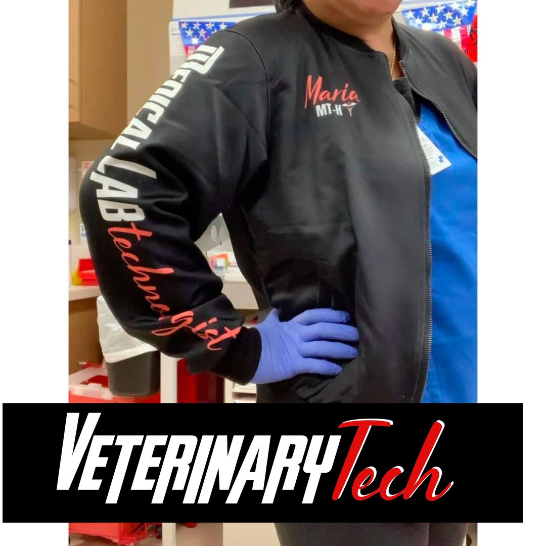 Personalized Veterinary Tech Jacket Veterinary Technician Etsy