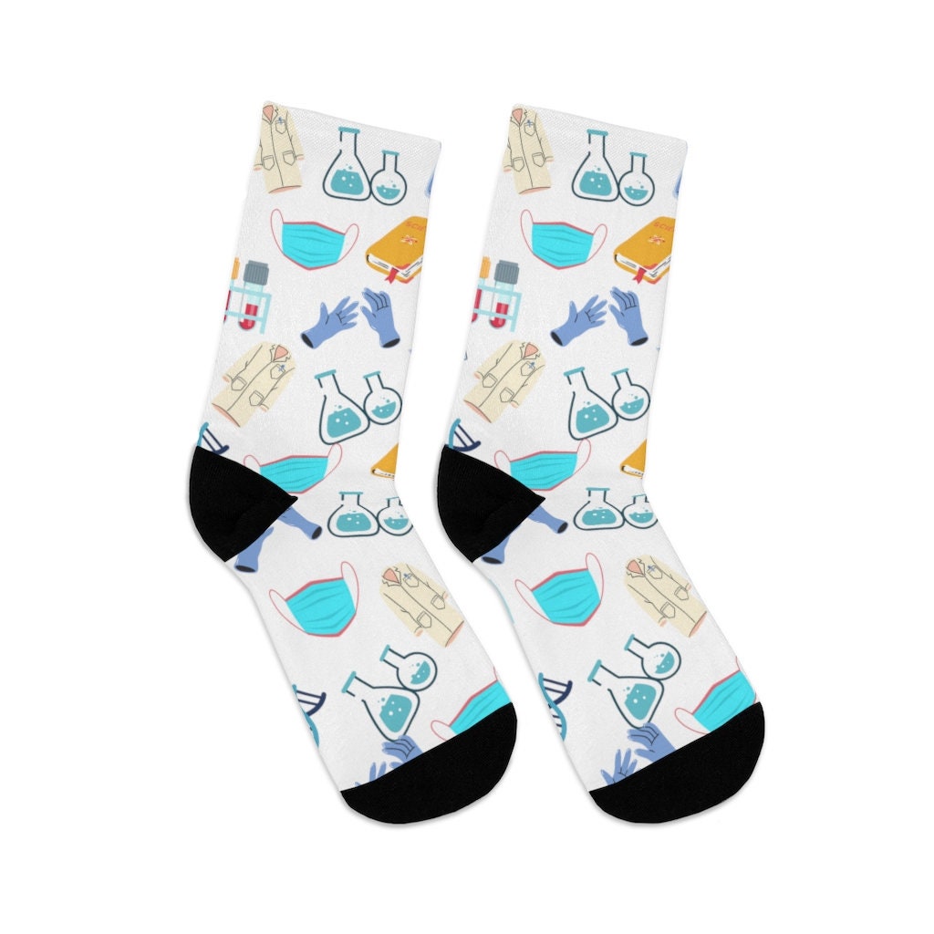 Science Lab Socks LABORATORY SOCKS, Medical Student Gift, Research Gift, Phd Gift ...