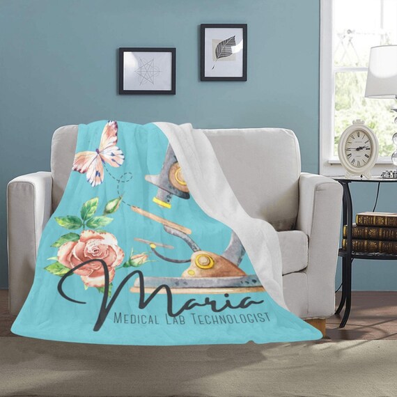 CUSTOM MICROSCOPE BLANKET Medical Lab Science Lab Tech Gift Etsy