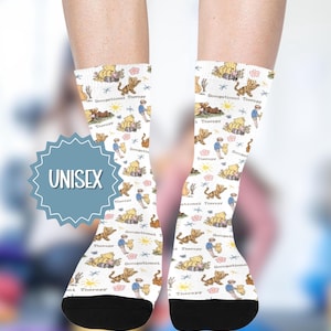 CLASSIC Pooh OT Socks, Occupational Therapy Graduation Gift, OT Assistant, Ota Gift, Occupational Therapist Socks, Ota Socks, Therapist Gift