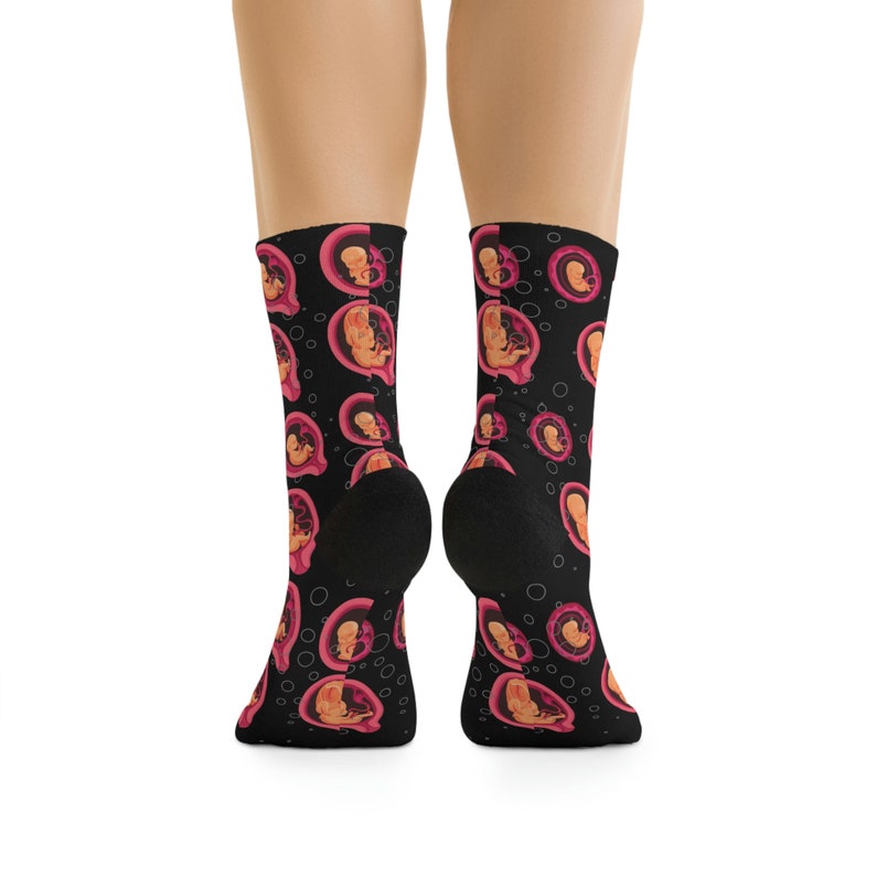 Fetal Development Socks, OBGYN Socks, Medical Student Socks, Midwife Nurse Socks, NICU Nurse Socks, Fertility Doctor Socks, Prolife Gift image 5