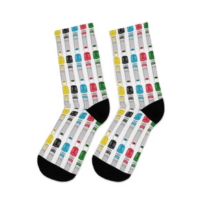 TEST TUBE SOCKS, Phlebotomy Gift, Medical Lab Science Graduation, Lab Week, Lab Scientist, Phlebotomist, Lab Assistant, Science Teacher