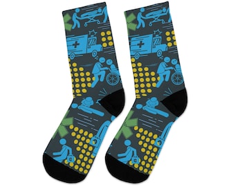 Paramedics Socks, First Responder Gift, EMT Socks, Emergency Medical Tech Graduation, EMS Socks, Paramedic Nurse, Healthcare Hero Gifts