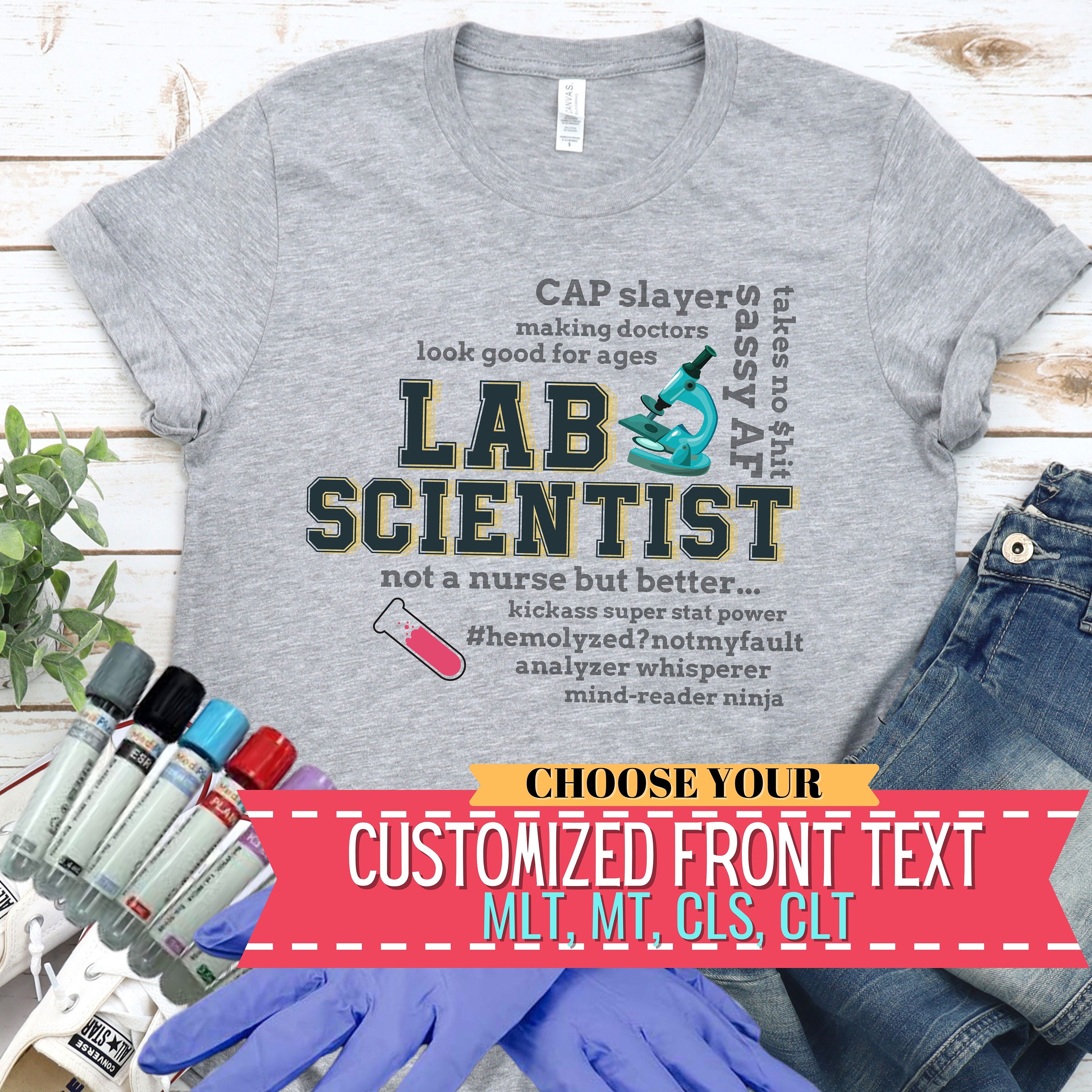 CUSTOM LAB SCIENTIST Tshirt Funny Lab Tech Shirt Lab Tech Etsy