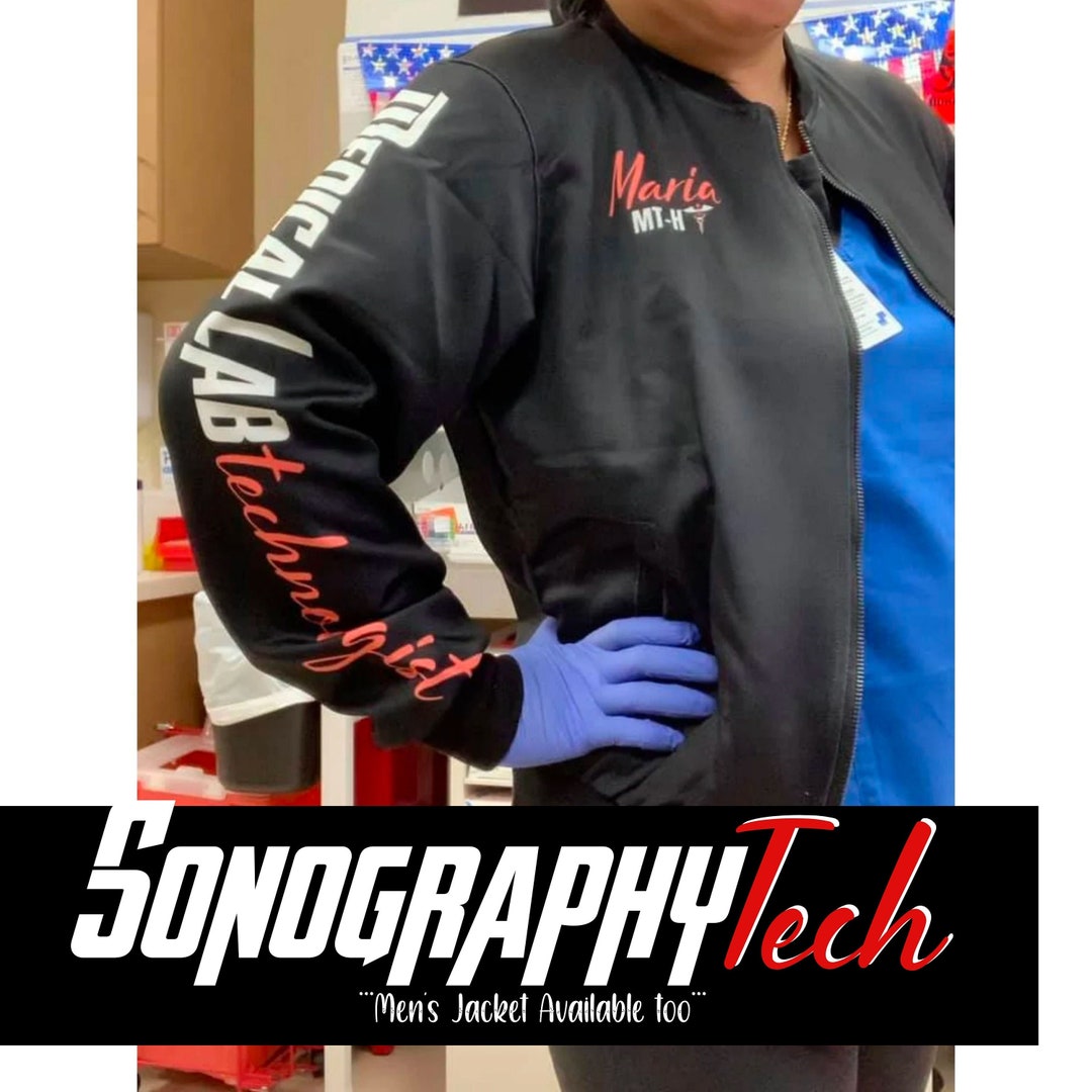 Personalized Sonography Tech Bomber Jacket, Sonographer Jacket