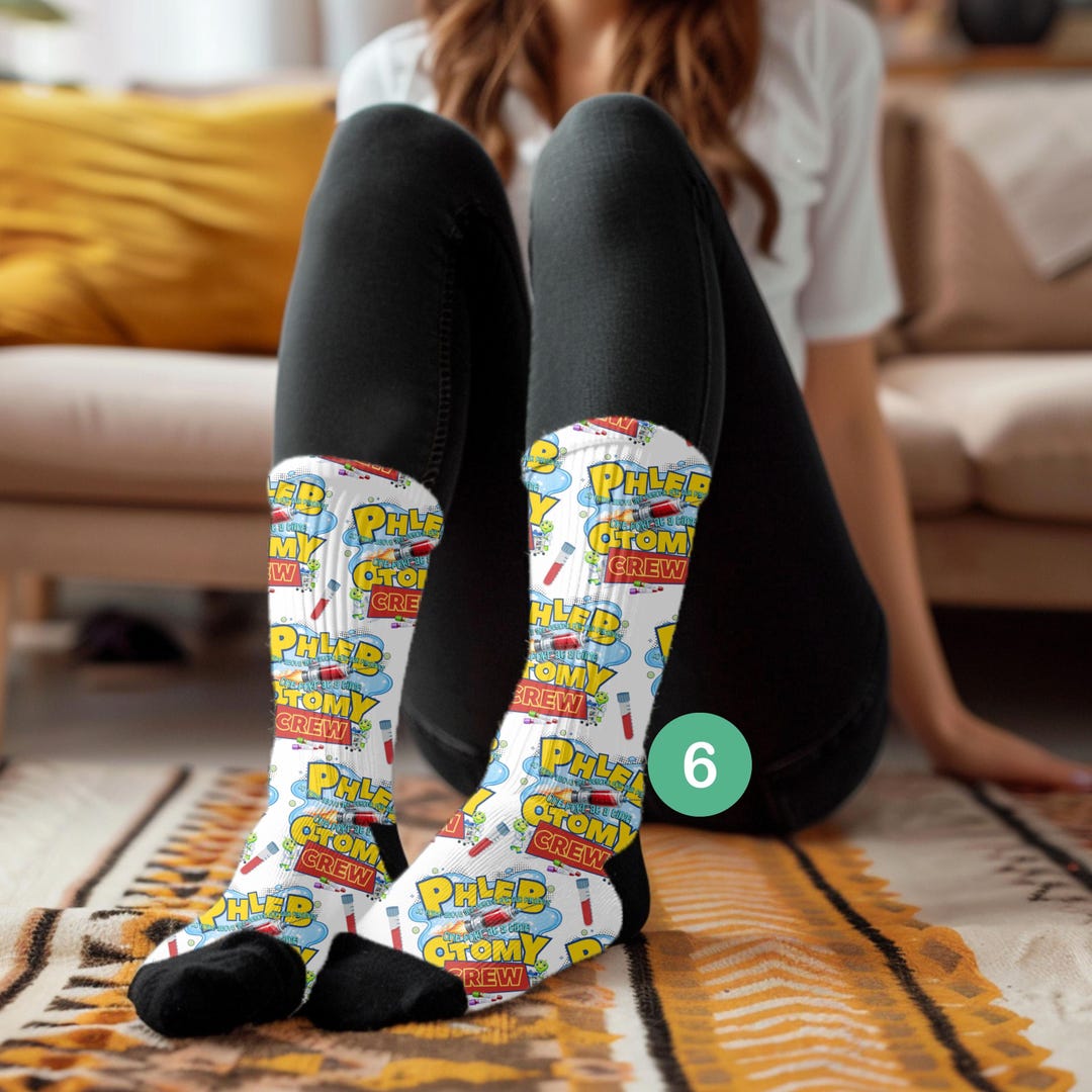 Lab Week Socks PHLEBOTOMY Socks, Phlebotomy Crew, Medical Lab Science Gift ...