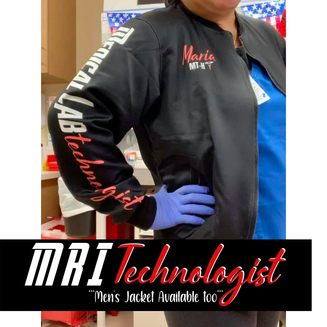 PERSONALIZED MRI TECHNOLOGIST Bomber Jacket, Mri Jacket, Mri Tech Gift, Radiology Jacket, Mri