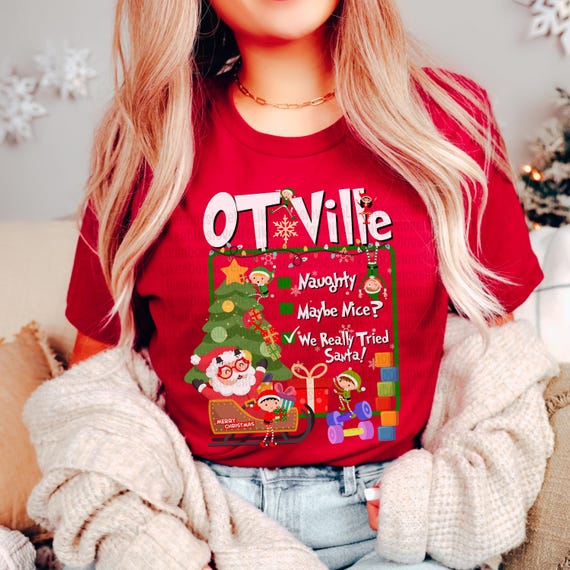 OT Christmas Funny Group Santa Elf Sweatshirt, Occupational