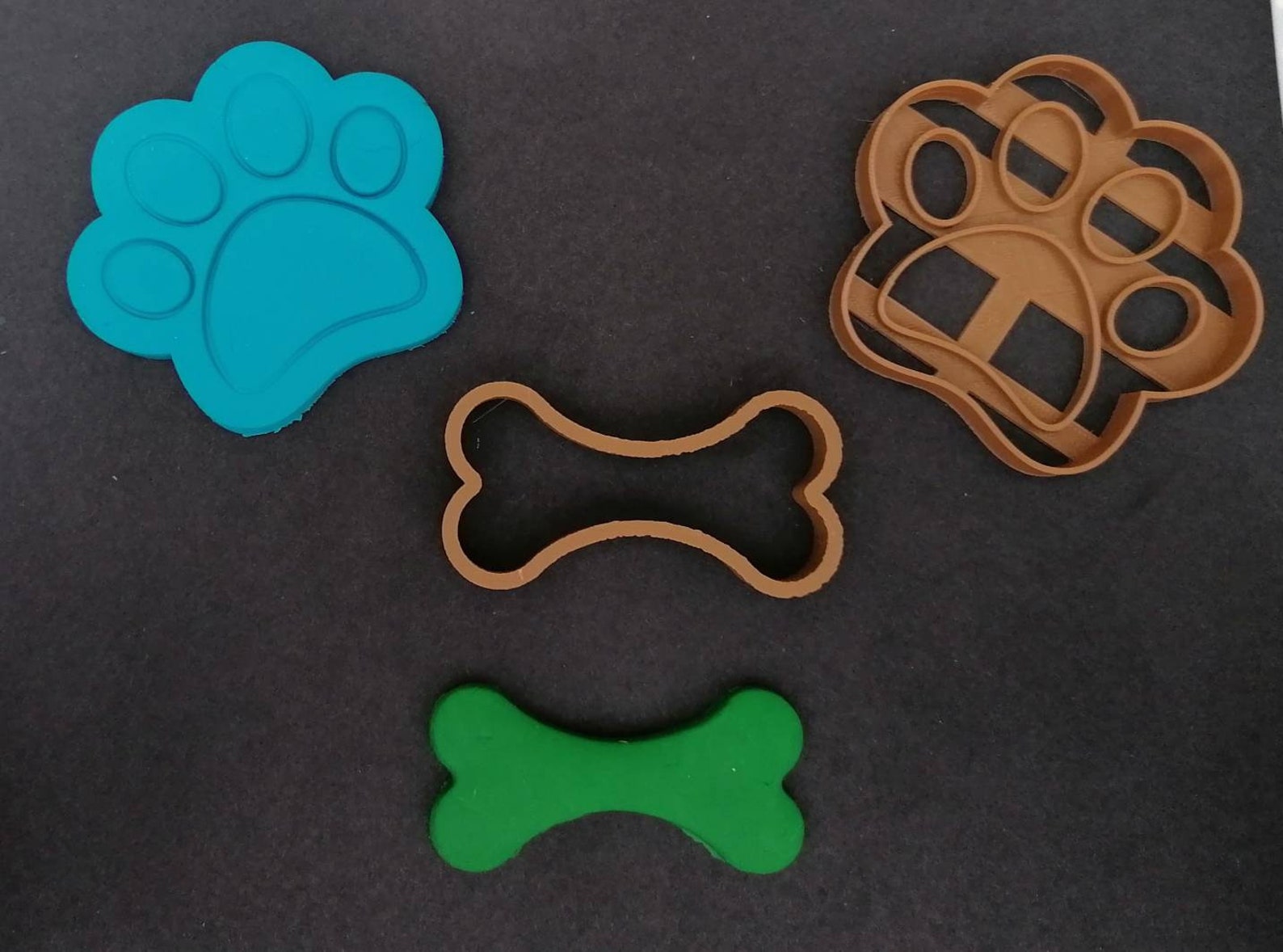 Paw and bone cookie cutter animal cutter biscuit cutter Etsy
