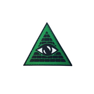 Illuminati All Seeing Eye Hook and Loop Patch from Custom Crowns™ Tactical Morale Paintball - PVC Rubber | Works with Our Baseball Caps!