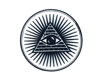 Parche Illuminati Hook and Loop de Custom Crowns™ Tactical Morale Paintball - Goma de PVC / ¡Funciona con nuestras gorras de béisbol!