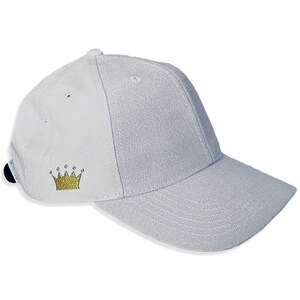Trucker Baseball Tactical Hat from Custom Crowns™ in White + Grey Cotton |  includes 1 x FREE Hook and loop Patch
