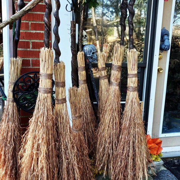 Limited Quantity! Winter Sage Primitive Brooms/Twisted Witch Besom/Natural Knot/Primitive Broom/Witch Gifts/Halloween Decor/Unique Gifts