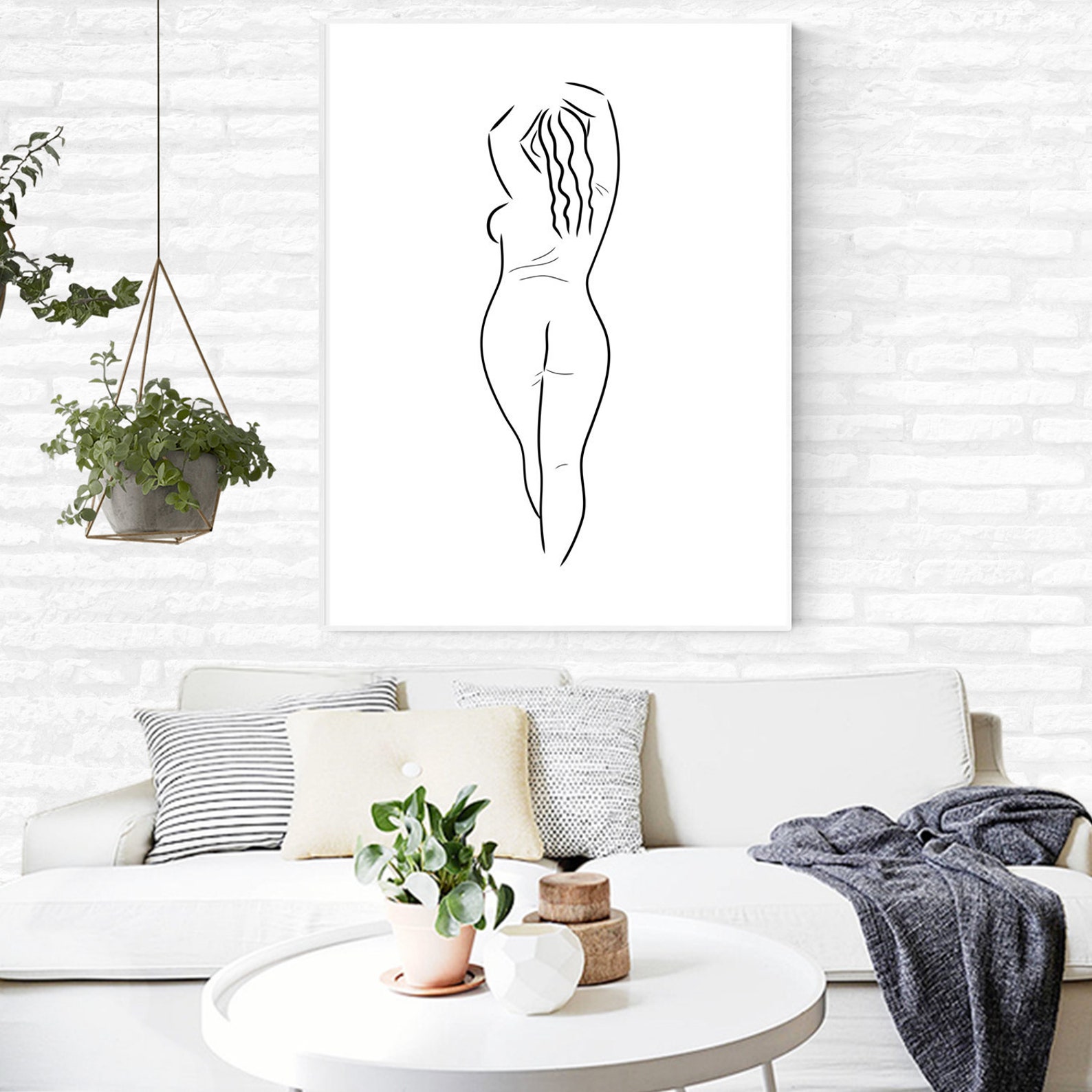 Minimalist Art Line Art Curvy Body Art Body Art Etsy