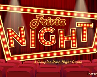 Couples Trivia Night Game | Fun Romantic Date (Digital Download)