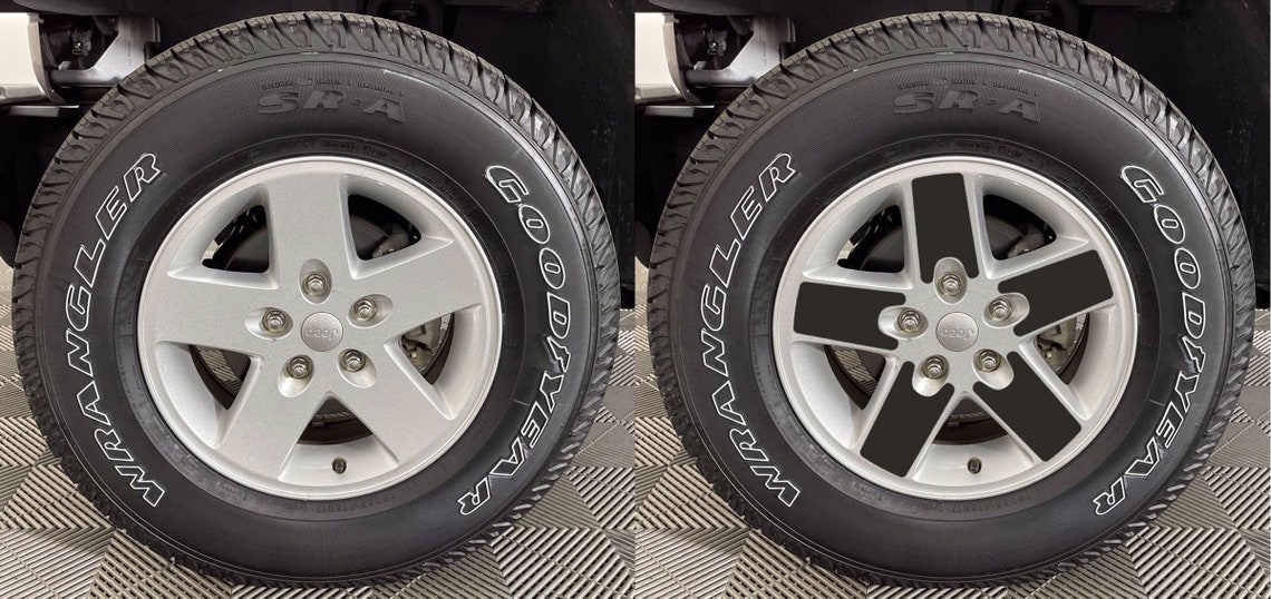 2018-2021 Jeep Wrangler Wheel Blackout overlay decals