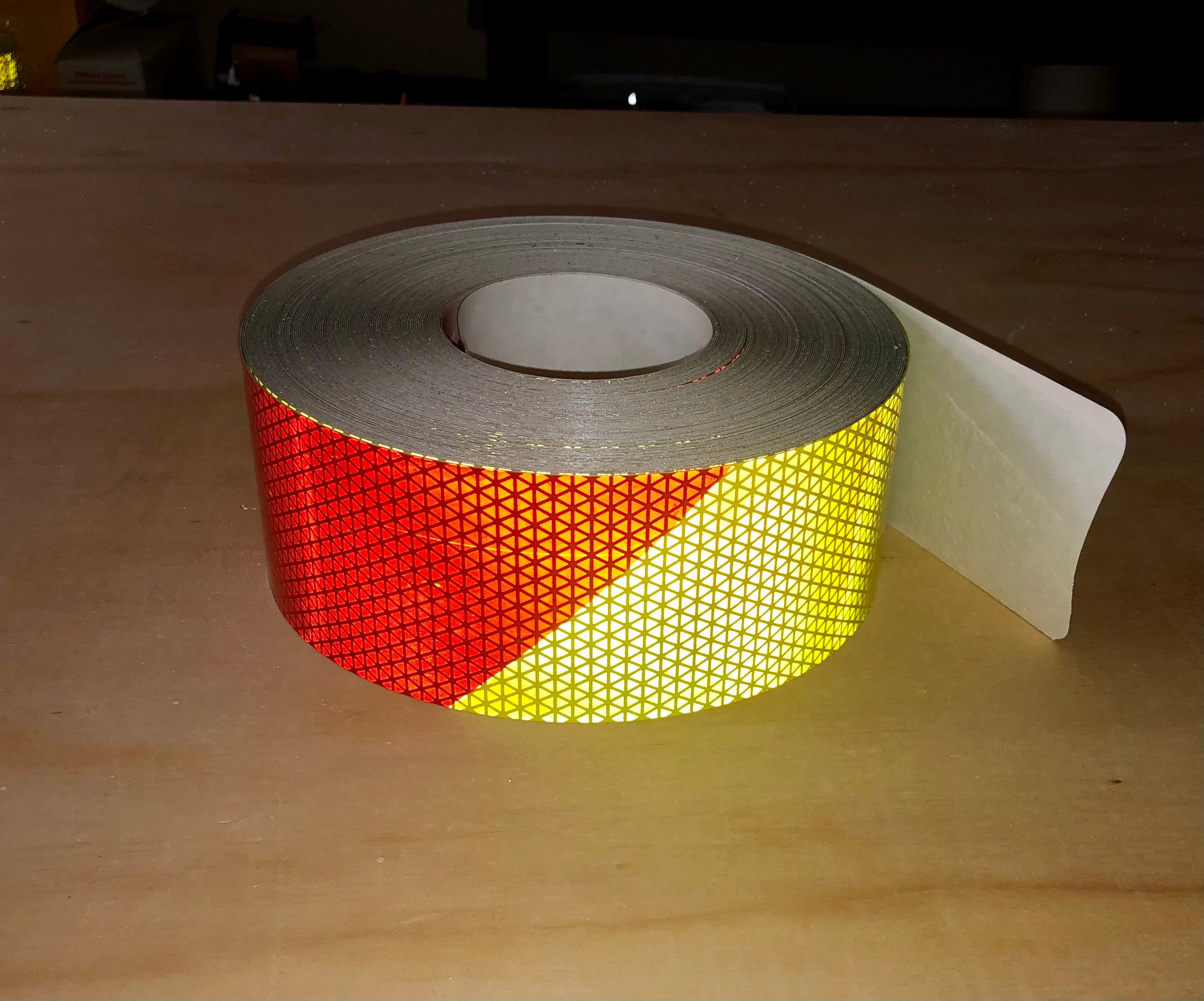 Nastro Riflettente Rosso E Giallo, Nastro Riflettente Rosso E Giallo Nastro Riflettente Impermeabile Ad Alta Visibilita 5 Cm X 10 M 91518514