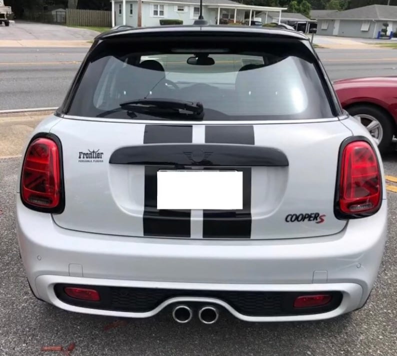 White Rally Racing Stripes Mini Koper 6