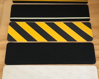 Non-Skid Panels | Anti-Slip Adhesive Cleat Treads | 24" long 6" wide | 5 Patterns | Strong Grip Tread Tape