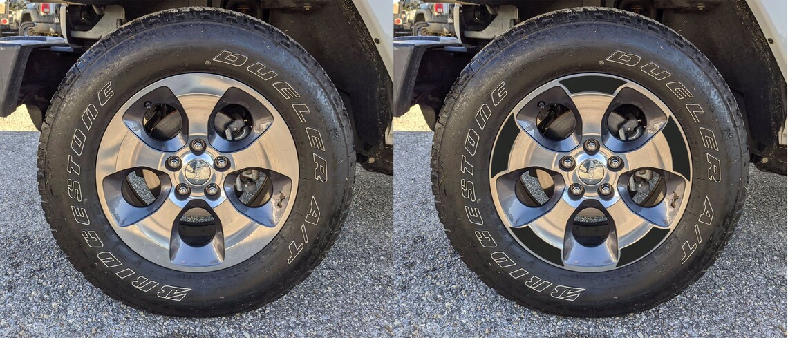 Vinyl Wheel Blackout Decal Kit for Jeep Wrangler Sahara