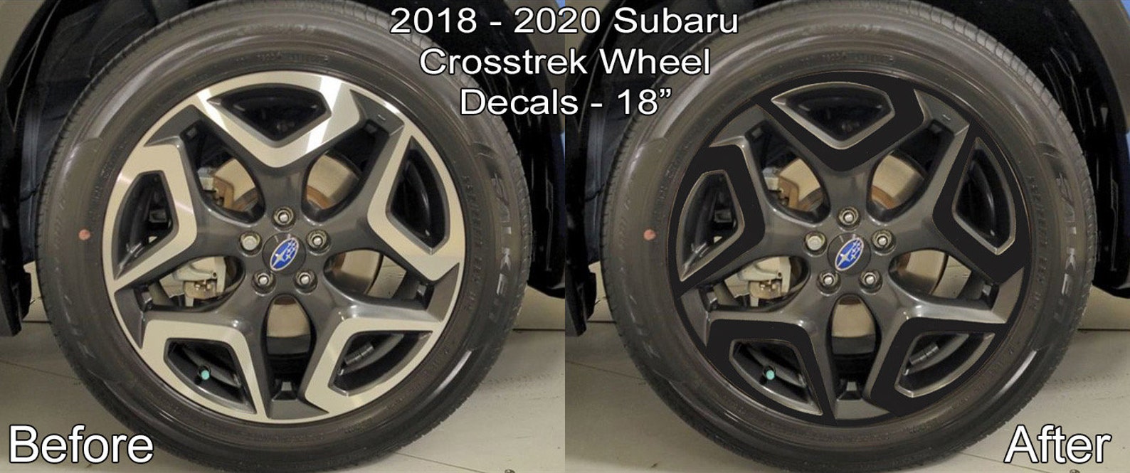 subaru crosstrek wheel decals blackouts