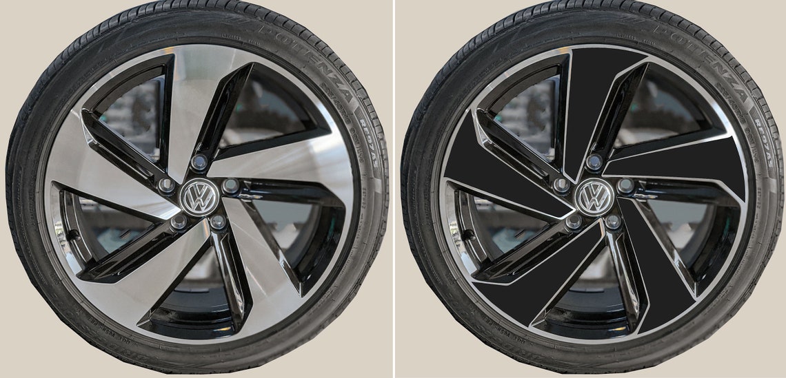 Vinyl Wheel Blackout Overlays Volkswagen GTI MK7 Dallas