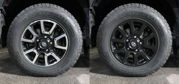 Crux Motorsports 18″ Wheel Vinyl Wrap Overlays Satin Black Compatible With Toyota Tacoma Trd Sport 2024