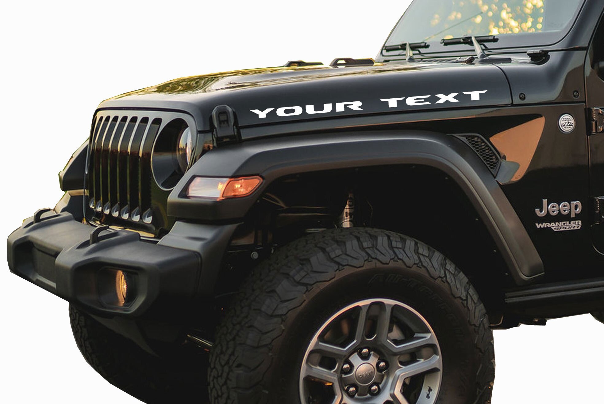 Custom Text Hood Vinyl Decal for Jeep 2 Decals Fits Etsy