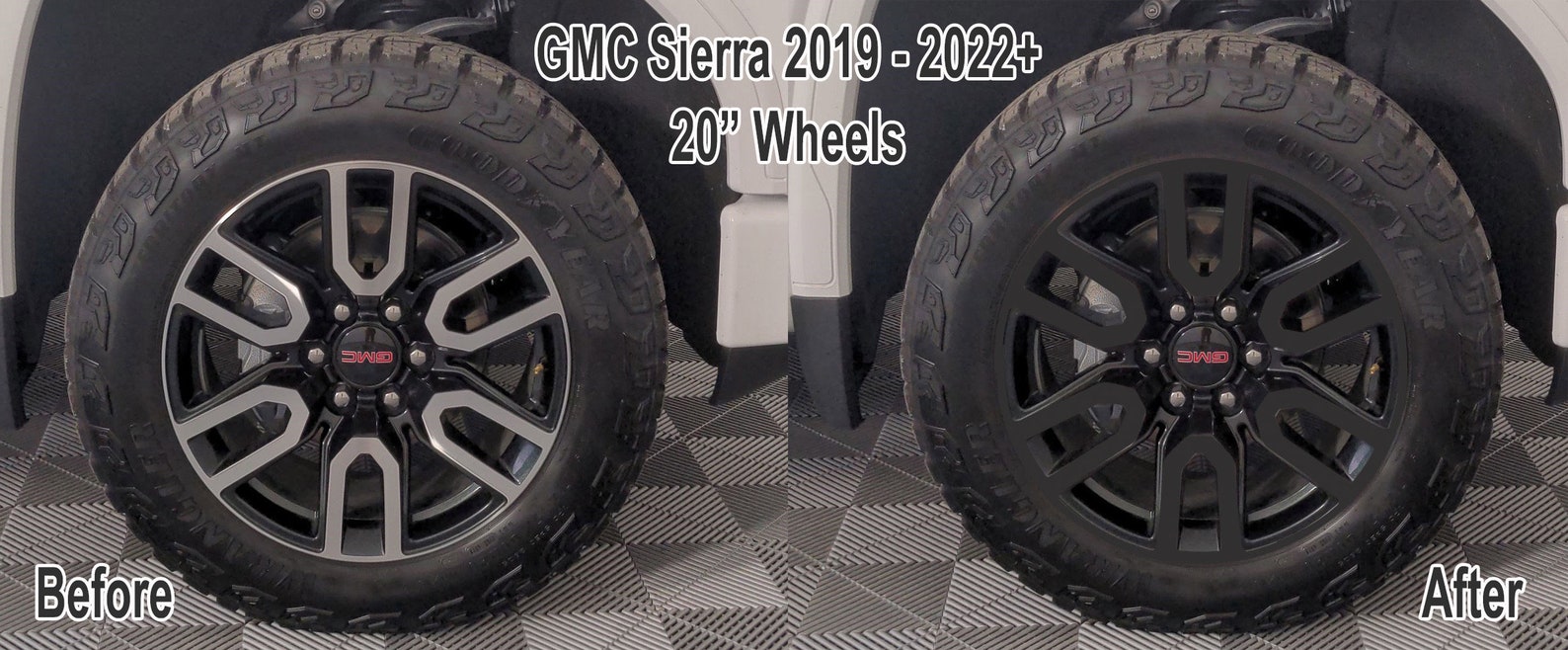 GMC Sierra Truck Wheel Blackout Decals Overlays