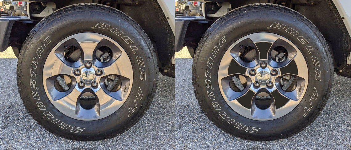 Vinyl Wheel Blackout Decals for Jeep Wrangler Sahara
