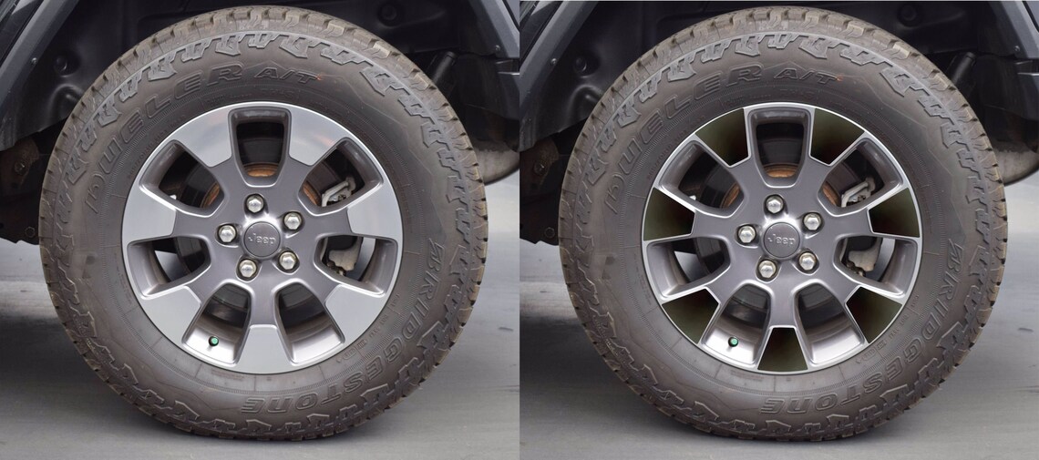 Wheel Blackout Overlays Jeep Wrangler Sahara 2018 - 2022