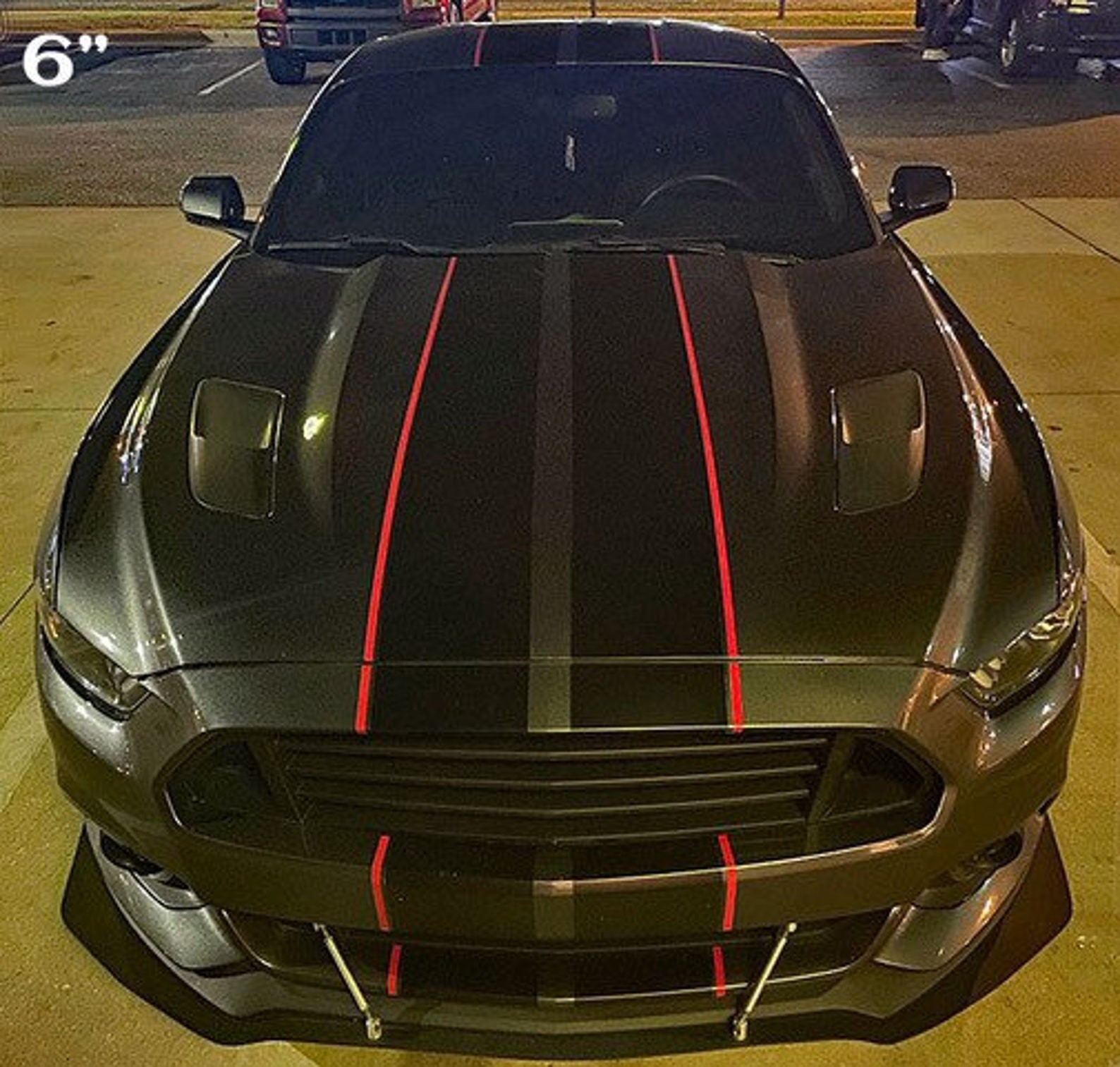 6 Vinyl Racing Stripes Kit Matte Black Cuttofit Etsy