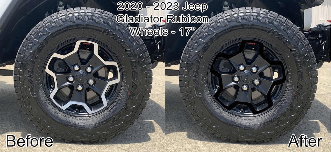 Jeep gladiator rubicon wheel overlay decals stickers