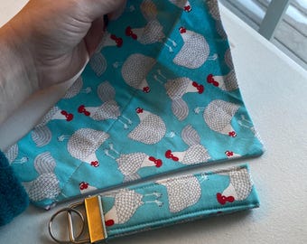 Bandana y pulsera para mascota de pollo