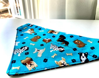 Bandana y pulsera para mascotas con dibujos de perros