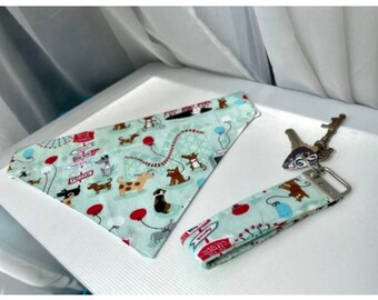 Pañuelo y llavero para mascotas Carnival Dogs