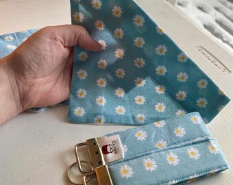 Bandana y pulsera para mascotas Blue Daisy