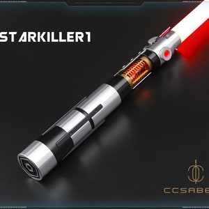 CCSabers Star Killer 1 Neopixel Lightsaber - Revealed Metal Crystal Chamber! Bright Blade, Solid Full Metal Hilt, Loud SmoothSwing Sound!