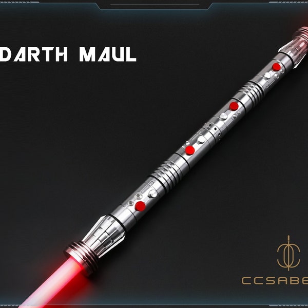 CCSabers Darth Maul RGB/Neopixel Lightsaber - 2 Hilts, 2 Blades! Bright Blade, Solid Full Metal Hilt, Loud SmoothSwing Sound!