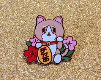 Lunar New Year Lucky Cat Kafein Pin