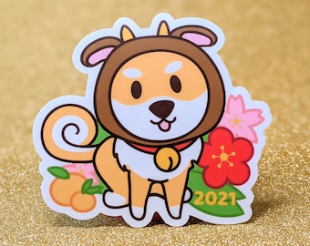 Lunar New Year 2021 Shiba Wan Wan Sticker