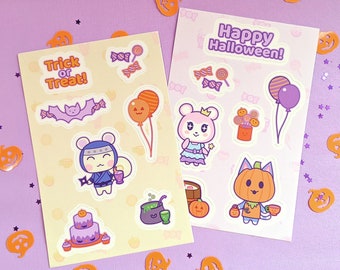 Animal Crossing Halloween Sticker Sheet Set (2 sheets)