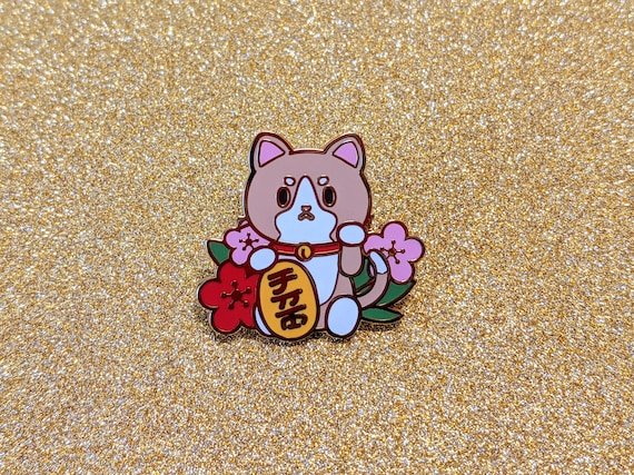 Lunar New Year Lucky Cat Kafein Pin