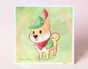 Dn'D cosplay Shiba Wan Wan Bard Print