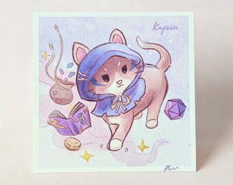 Dn'D cosplay Kafein the Cat Print