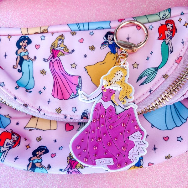 Sleeping princess keychain