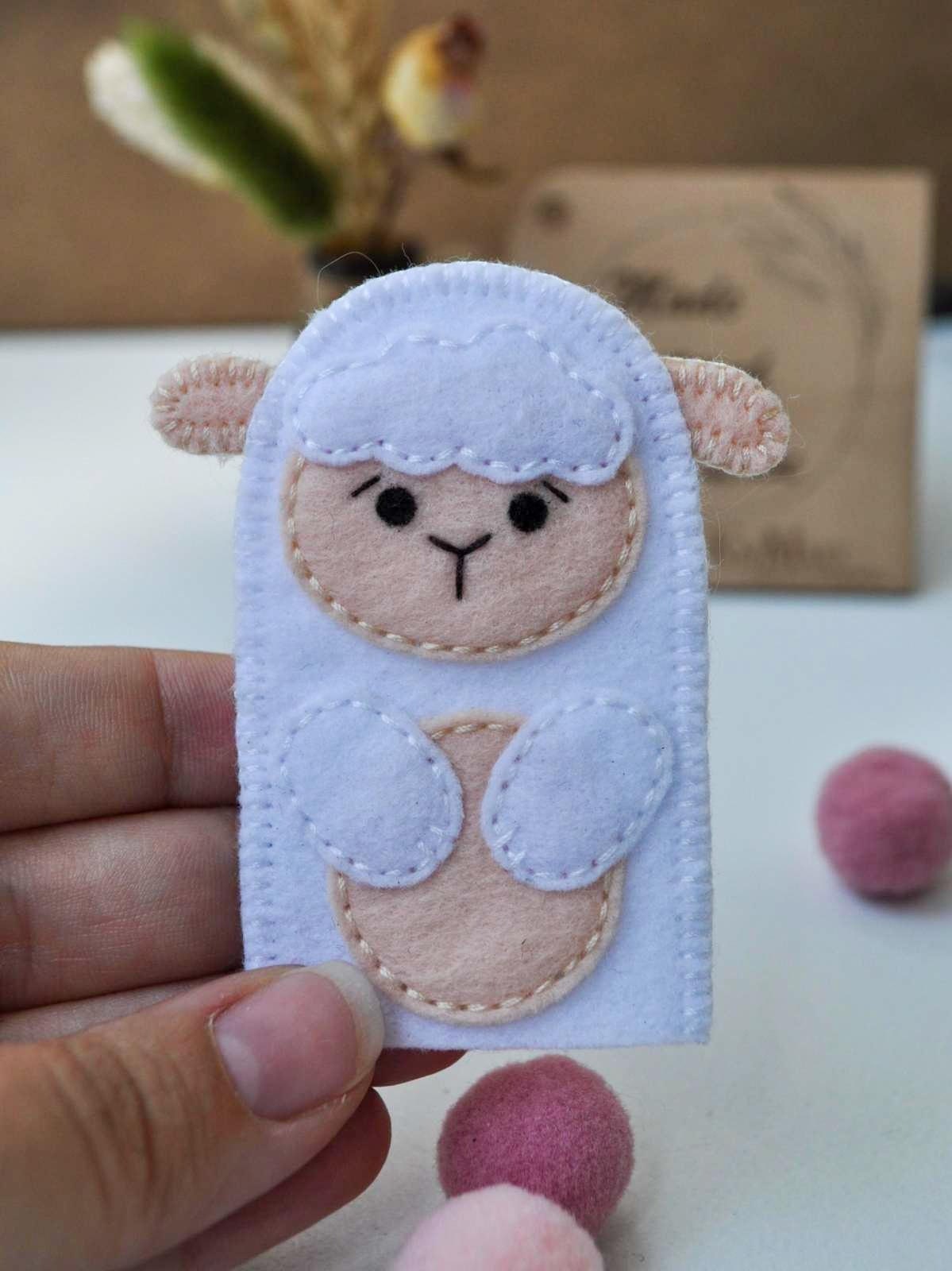 PDF Pattern, Felt Patter, Sheep Finger Puppet Pattern, Sheep Sewing ...