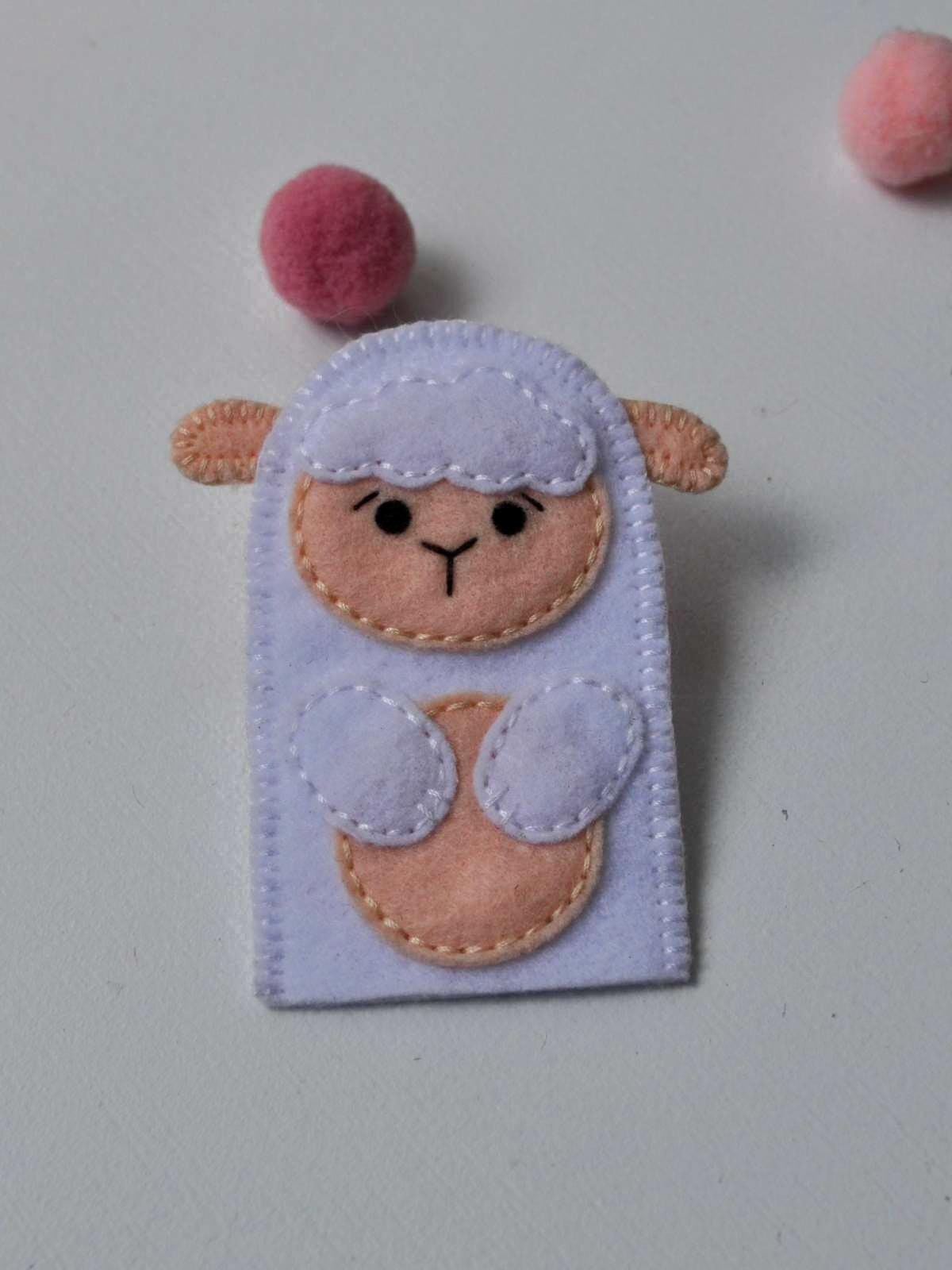 PDF Pattern, Felt Patter, Sheep Finger Puppet Pattern, Sheep Sewing ...