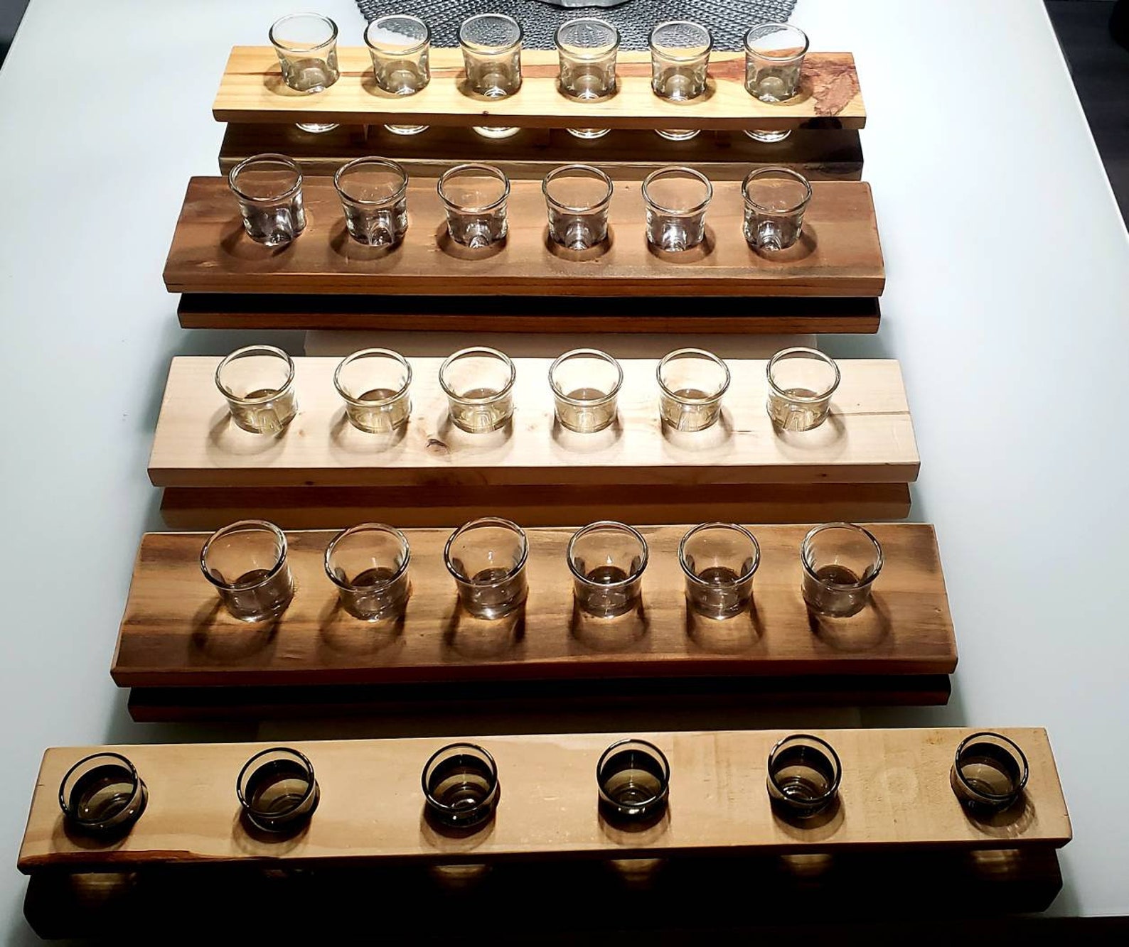 Six Shot Glass Flight Board Etsy